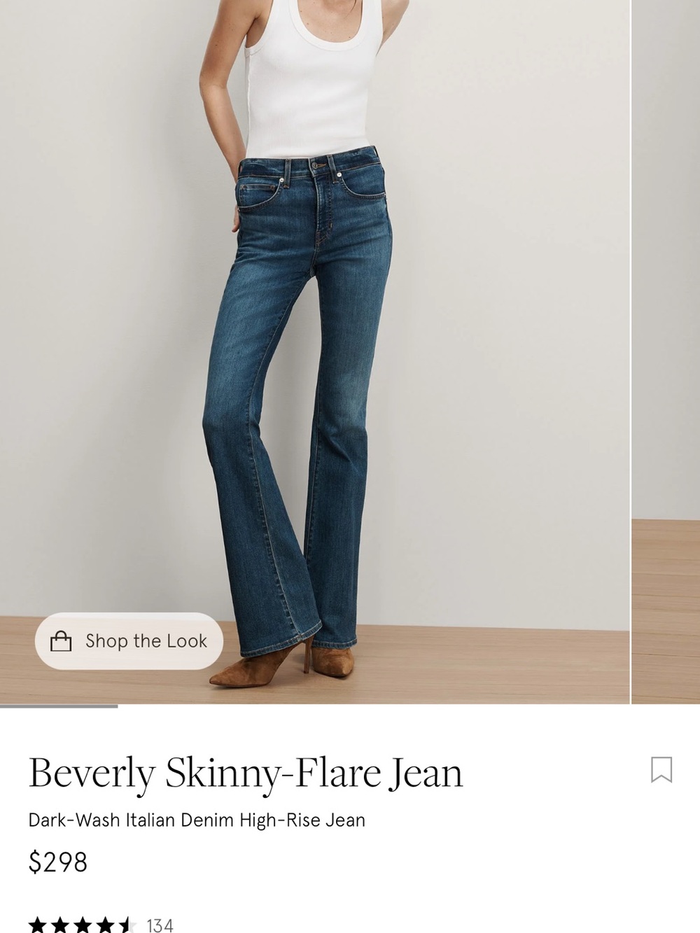 Veronica Beard Beverly Dark Wash Blue High-Rise Skinny-Flare Jeans